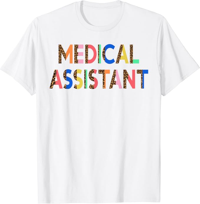 Cute cheetah medical assistant healthcare CMA TShirt Clothing